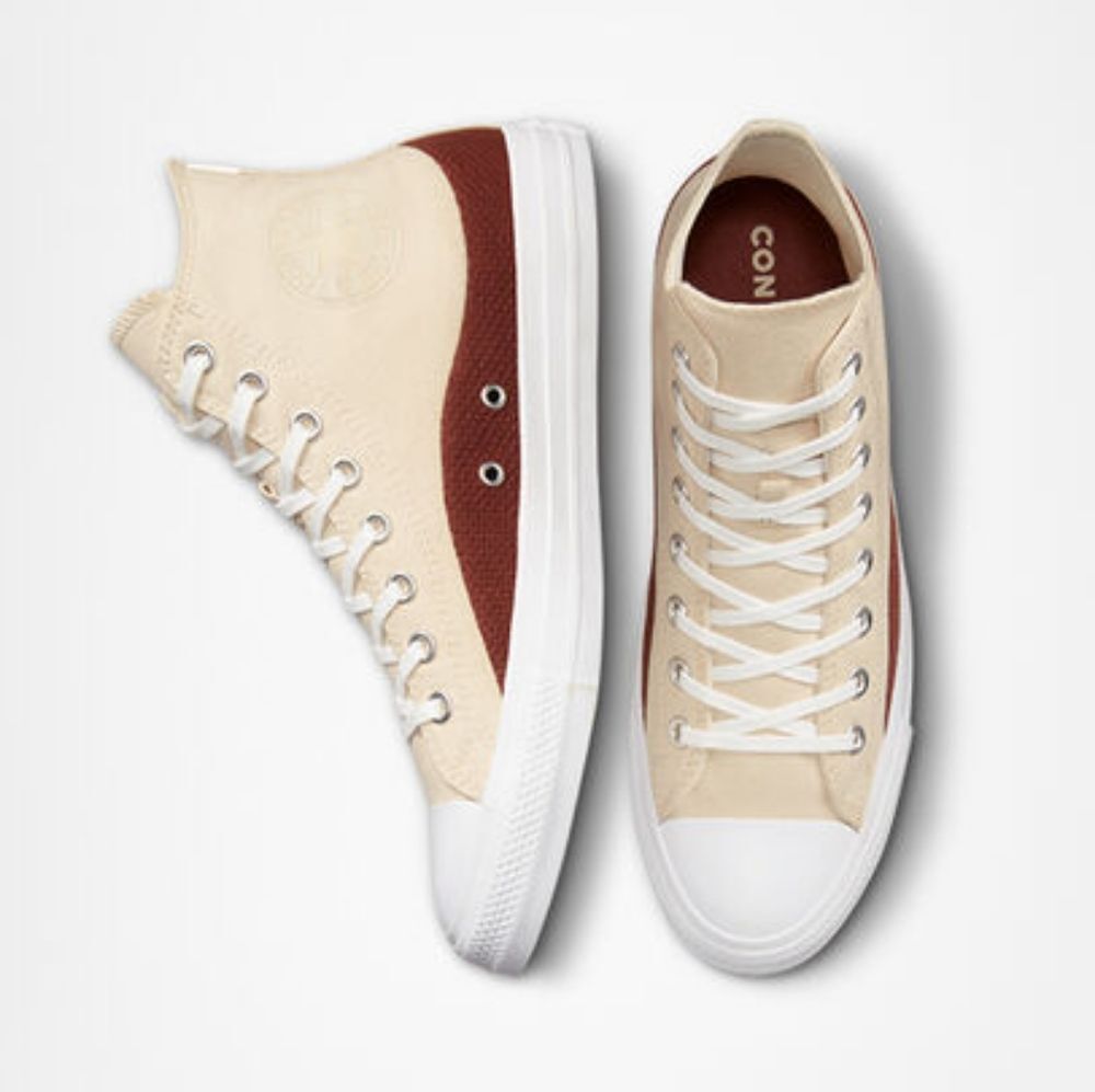 Converse Chuck Taylor All Star Craft Mix Hi Natural Red Oak Size 12 NIB - Picture 8 of 11